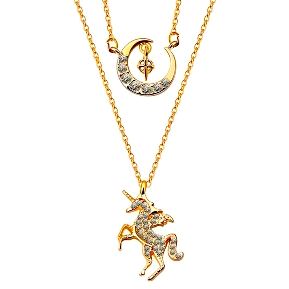 Moon 🌙 & unicorn 🦄 neckacles